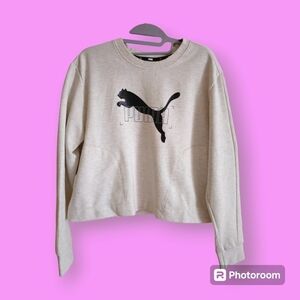 Puma Cream Nu-tility Crew Sweatshirt Size Large